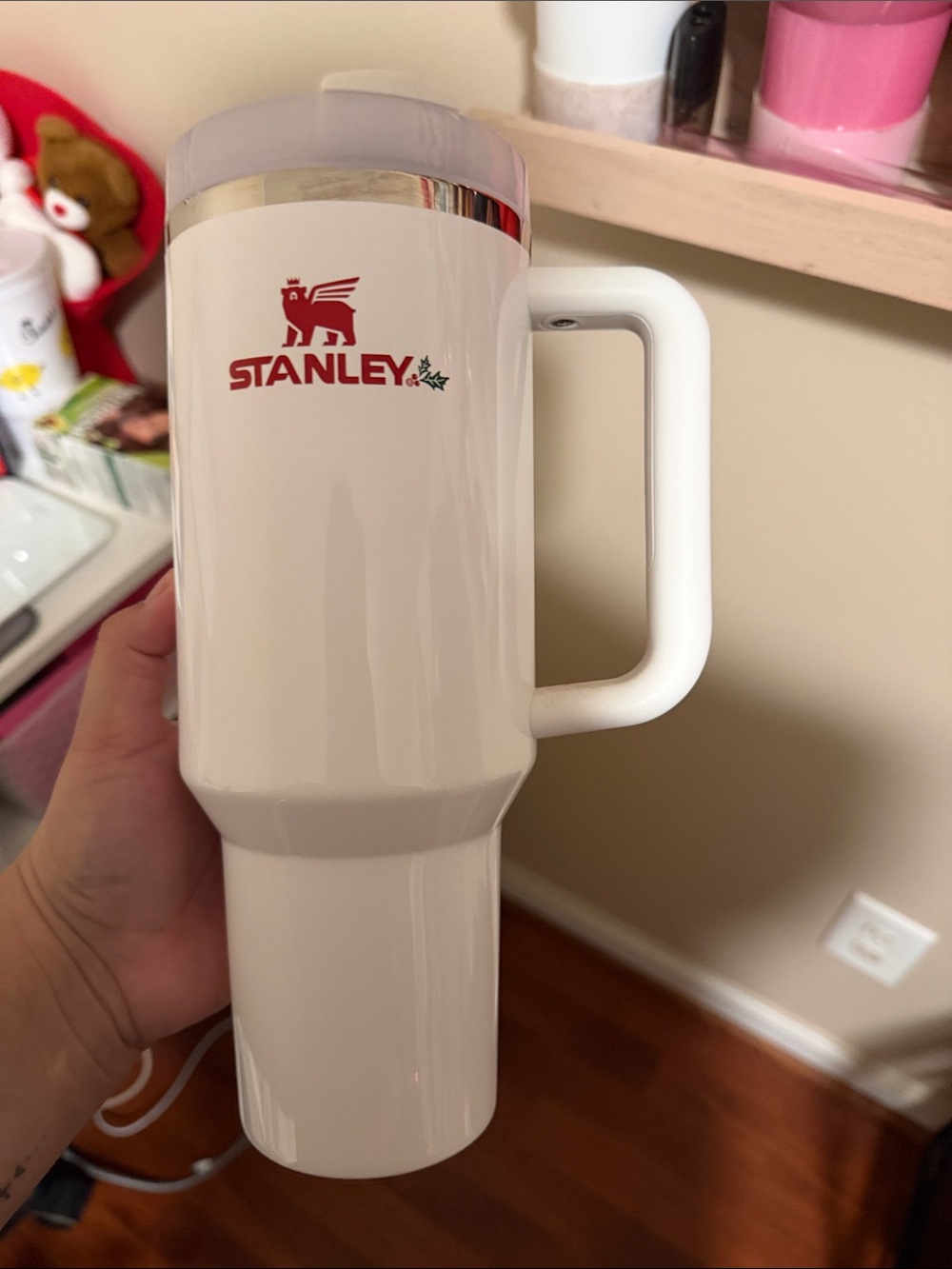 Stanley White Insulated Travel Tumbler with Handle